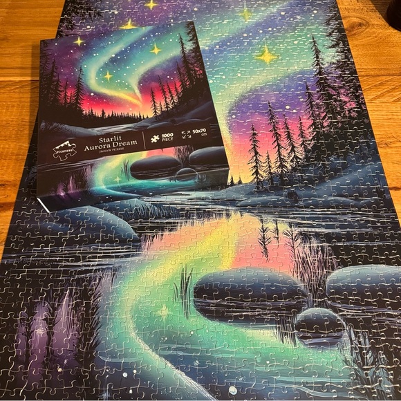 1000 piece Jigsaw Puzzle- Starlit Aurora Dream - Picture 3 of 3